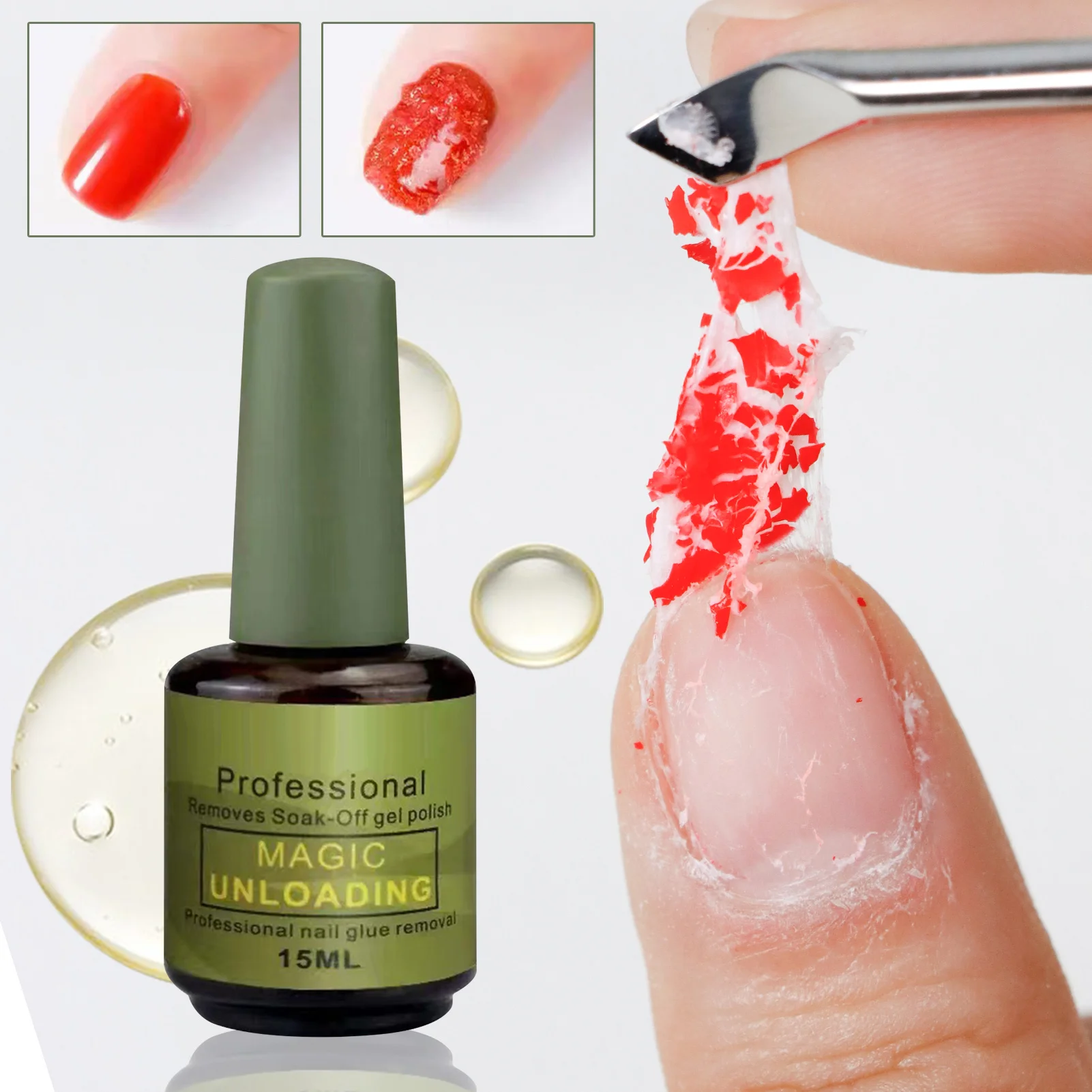 Removedor mágico de Gel para uñas, 1 piezas, 15ml, removedor de esmalte de uñas, Primer acrílico, desengrasante, laca