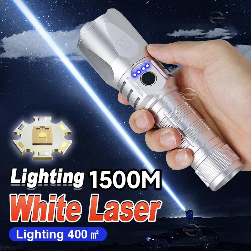 

Brightest Powerful Flashlight XHP360 High Power Led Flashlights Rechargeable Torch Light 1500M Camping Lanterns