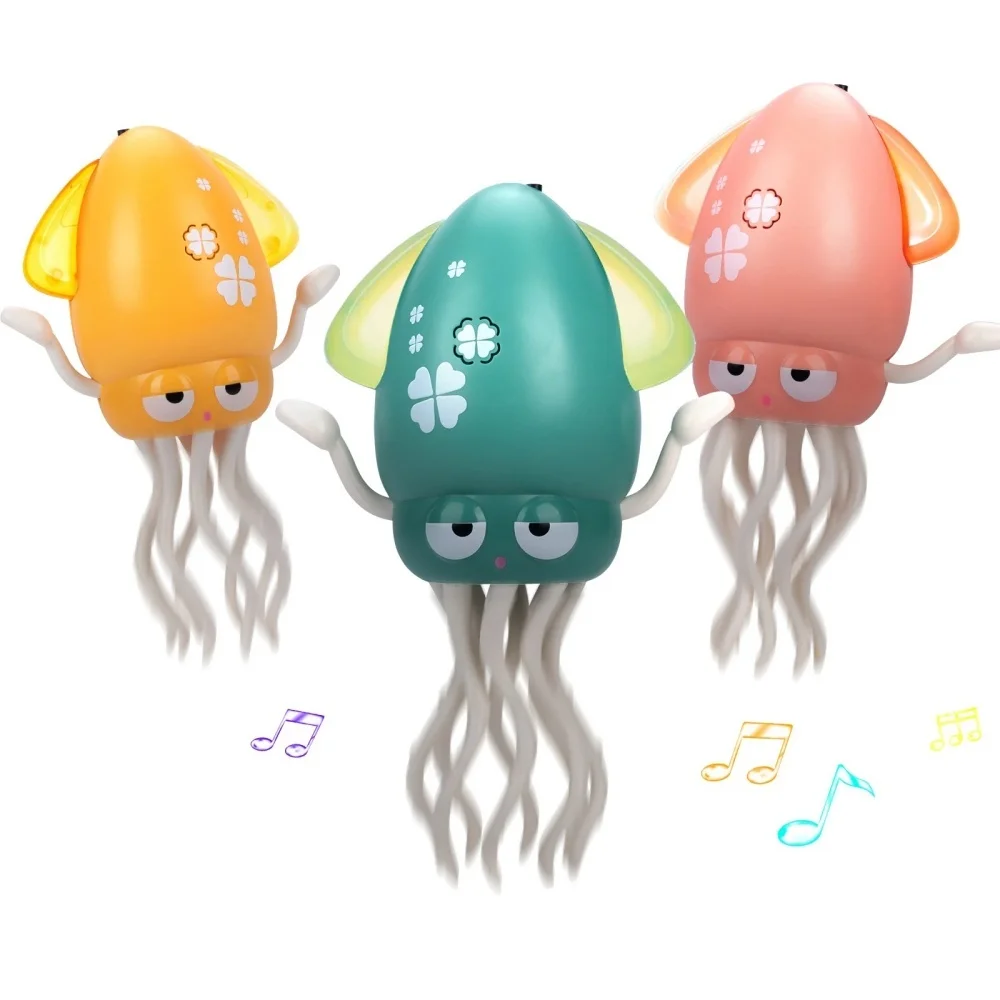 

Electric Dancing Squid Toys for Kids Sound and Lights Obstacle Avoidance Crawling Simulation Octopus Baby Funny Interactive Toy