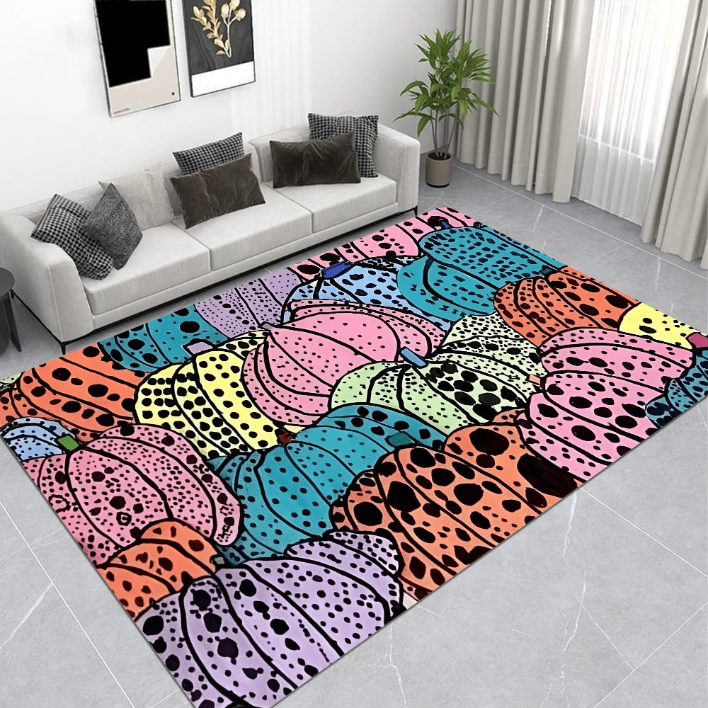 Yayoi Kusama Art Floor Mat Non-Slip Laundry Room Mat Laundry Decor Balcony Child Living Room Household Carpets