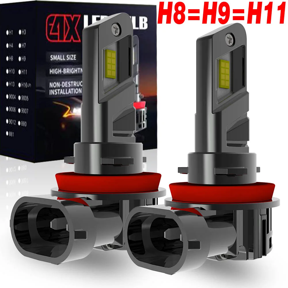 2pcs H8 H11 H9 H16 JP LED Motorcycle Fog Lamp Headlight Turbo Diode Bulb White Powerful Light Car Canbus No Error Required 12V