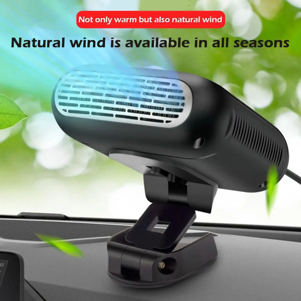 Universal Car Heater 12V/24V Electric Cooling Heating Fan Electric Heater Fan Windshield Defogging Demister Defroster Car Suppli