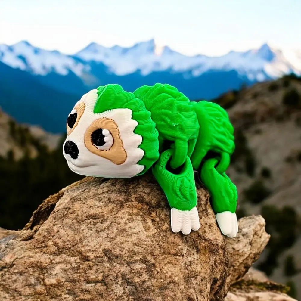 

Мини-фигурка ленивца с подвижными суставами, 3D-печатью, фигурка ленивца, 3D печатная скульптура ленивца, реалистичная мультяшная игрушка-ленивец с 3D принтом