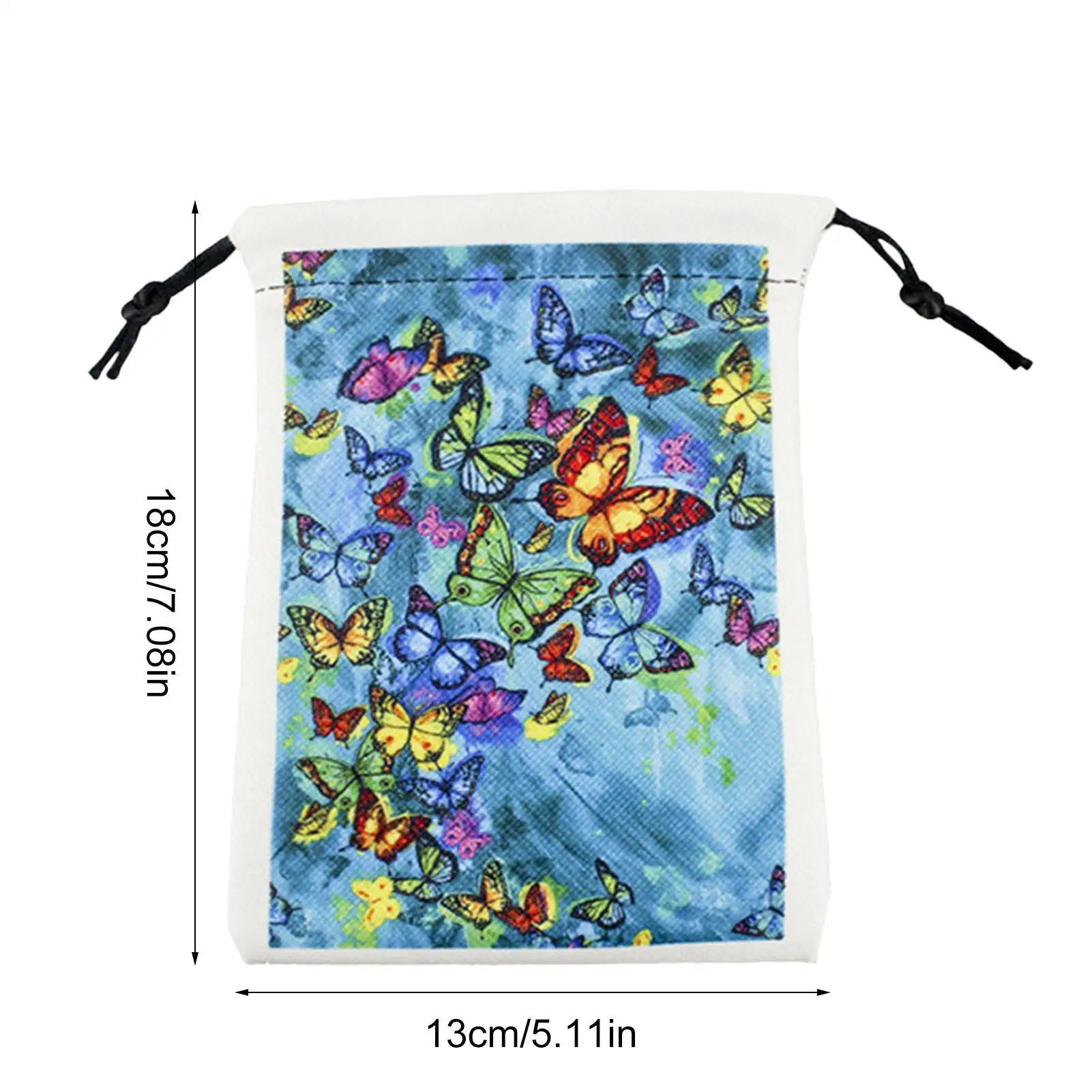 Tarot Card Holder Double Sided Print Velvet Jewelry Pouch Tarot Card Storage Bag with Drawstring Storage Bags Jewelry Pouch Bags