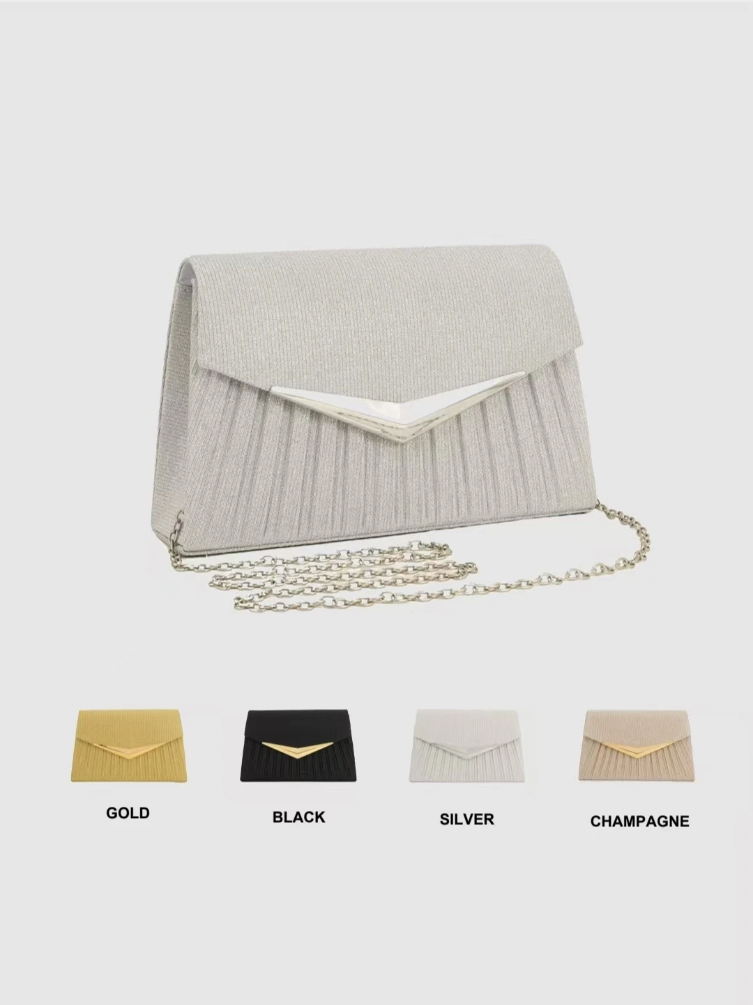 

Women's dinner bag, shiny small square bag, chain shoulder messenger bag, women's fashionable and versatile evening bag