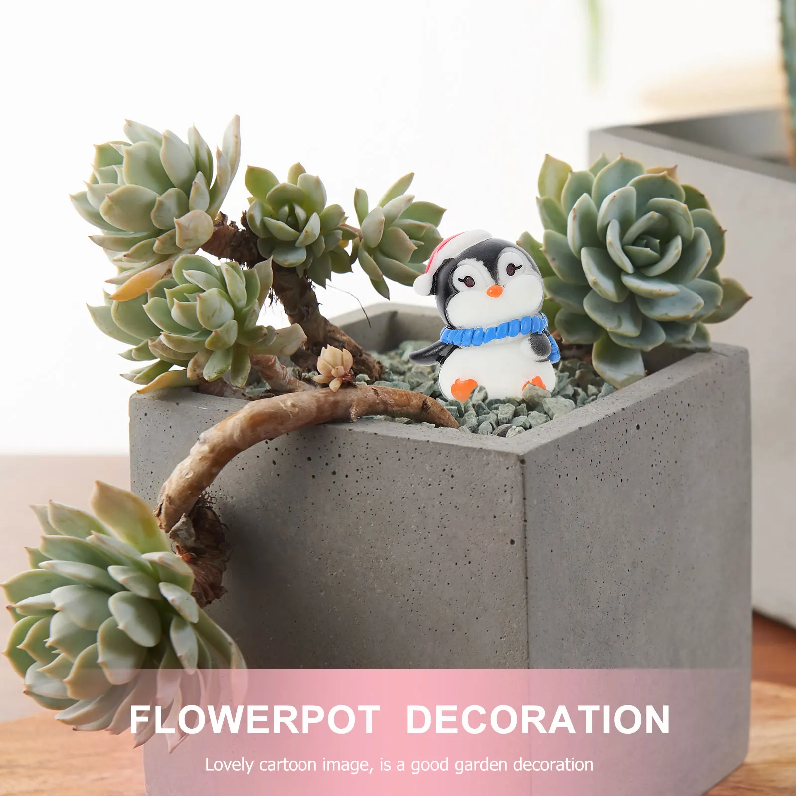 

Resin Penguin Decor Mini L Crafts Adorable Xmas naments Gardening Unique Scene Props Lifelike Decor