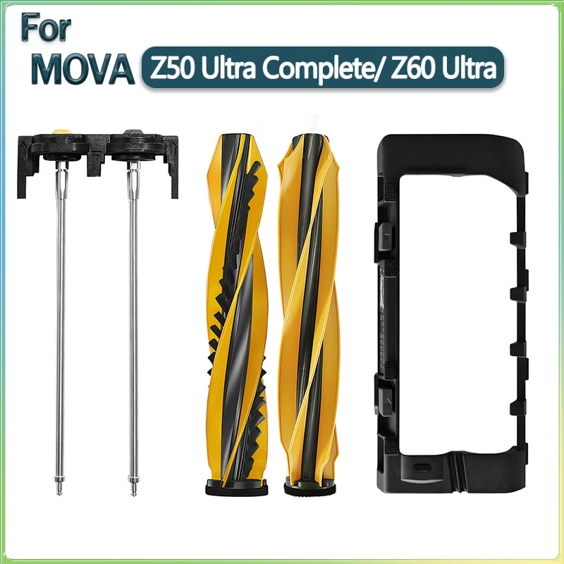 Adequado para aspirador de pó robô MOVA Z50 Ultra Complete/Z60 Ultra: escova principal/tampa de escova principal/suporte de panos de escova principal