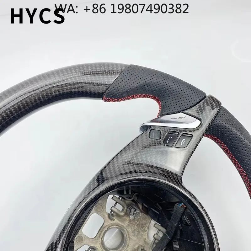Volante de Fibra de Carbono Forjado de Luxo, Ajuste Universal para SUV, Acessórios Premium para Upgrade de Interior de Carro