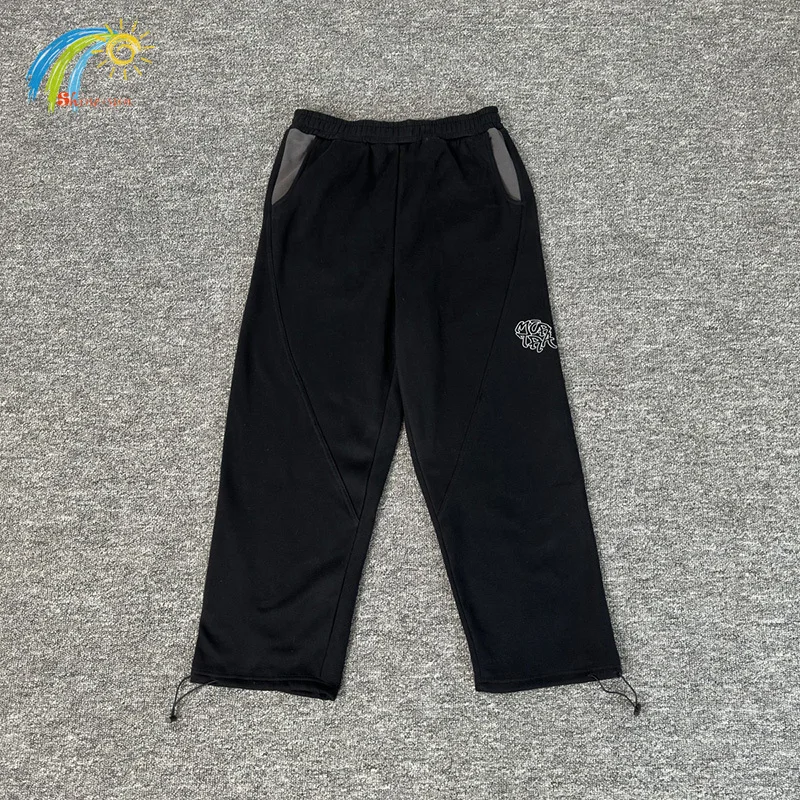 

25FW High Quality Cotton Jogger Drawstring Mertra Embroidery Logo Sweatpants Men Women Casual Patchwork Casual Pants
