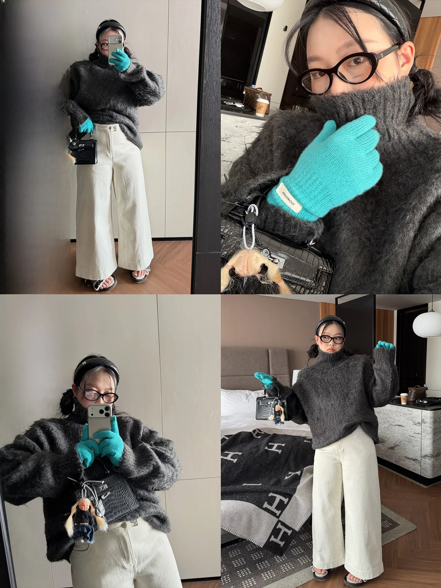 

Soft Fufu Large Size Wool Blend Long Sve High Collar Lightweight Comfortable Women's Knitwear Winter Commute Sle