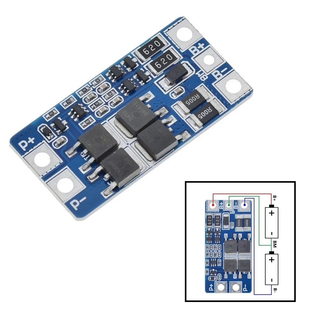 

Balancer Equalizer Protection Board 10A 1pcs 1x 2S 7.4V 8.4V 8.4V-9V Accessories Protection Board High Quality