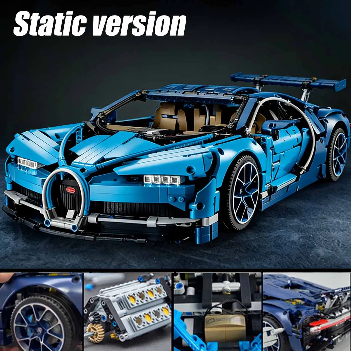 Giocattolo da costruzione per auto meccanica Bilibili Le Go, macchinina compatibile con Le Go (senza batteria e luce, solo modello)