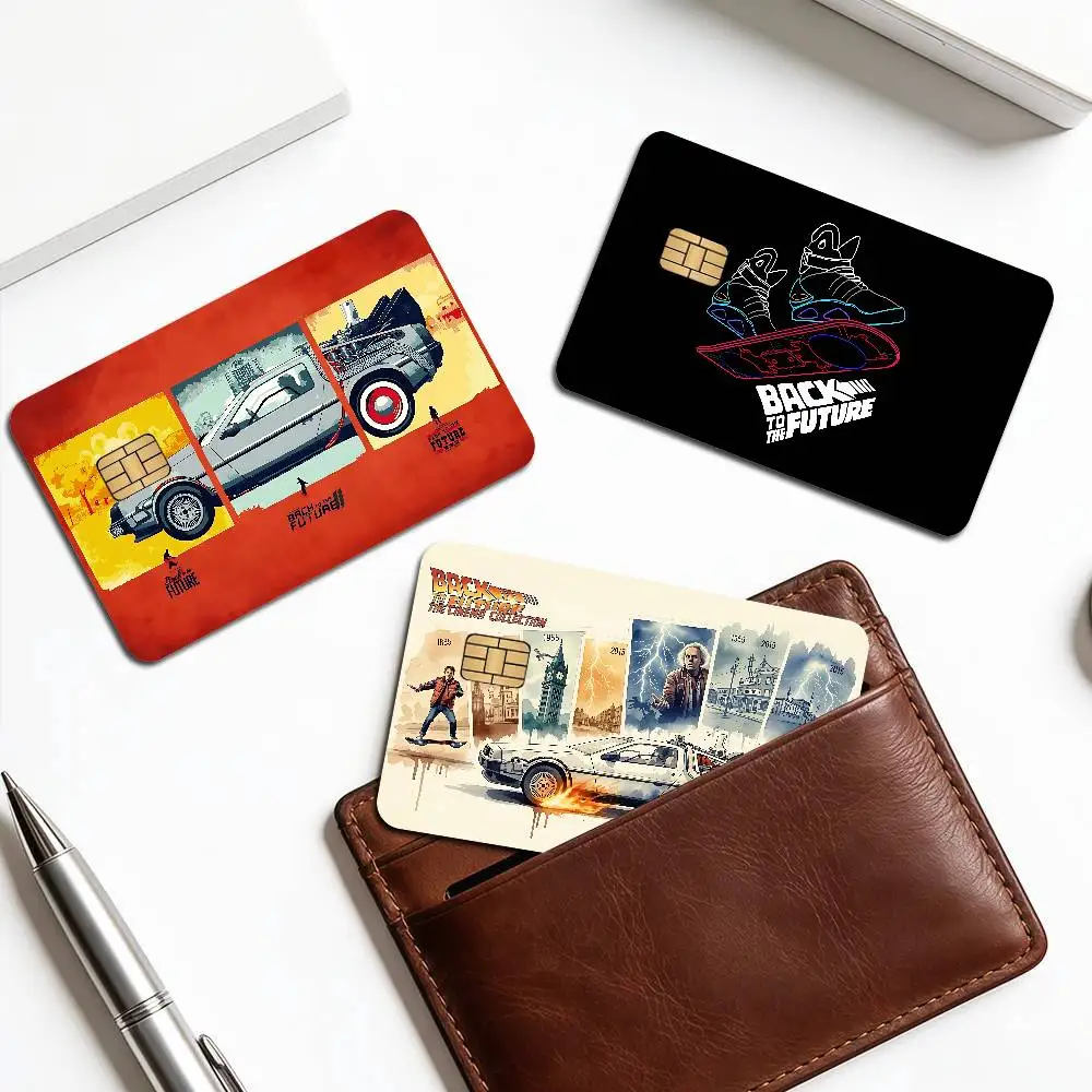 B-Back To The Future Diy Credit Debit Card Sticker Party Sticker Decoration Waterproof Small Chip Card Skin Sticker