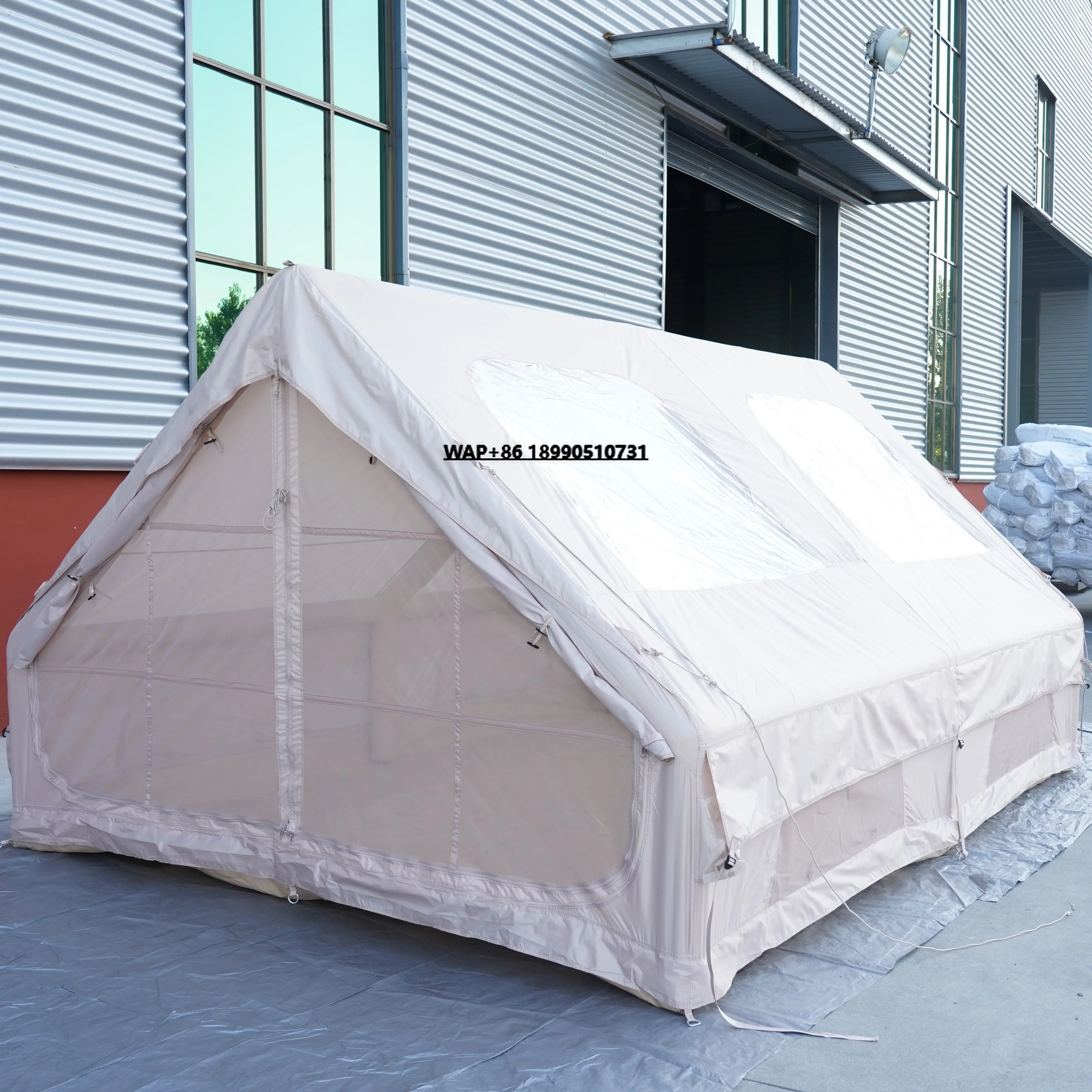 

Portable Outdoor Camping Tent, Oxford Cloth Sunshade and Rainproof Camping Inflatable Tent, 12 square Meter Camping Tent