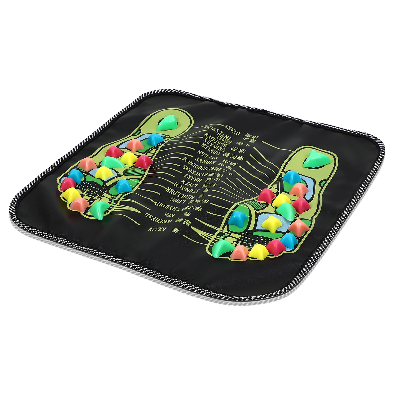 

Foot Massage Mat 35x35cm Stone Massager Random Color Foot Sole Acupoint Stimulation Tool Pain Relief Body Care Relaxation Home