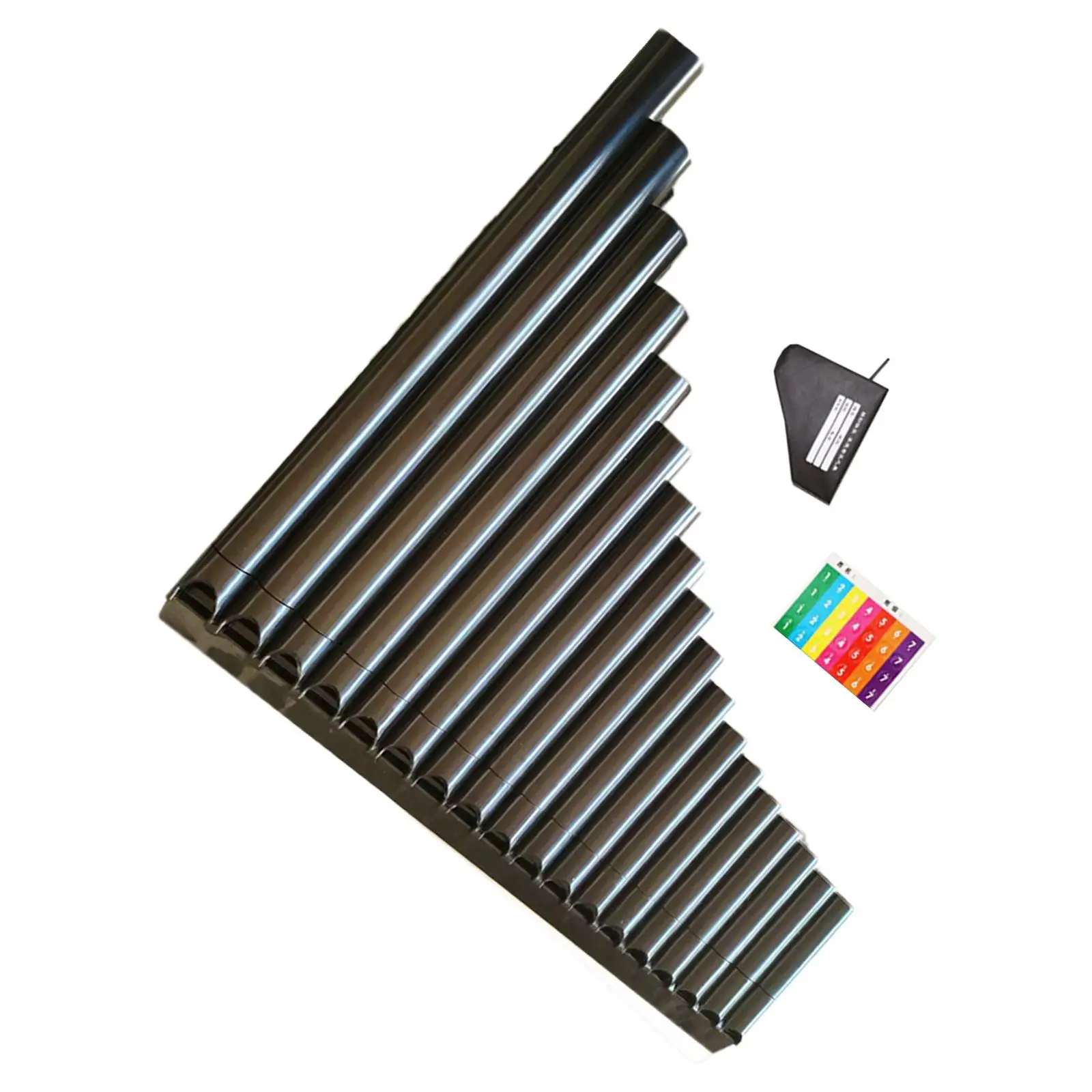 

Pan Pipe Instrument Key of C Народно-музыкальный инструмент 18-трубный с наклейкой с музыкальной нотой и сумкой для переноски музыканта для детей и взрослых
