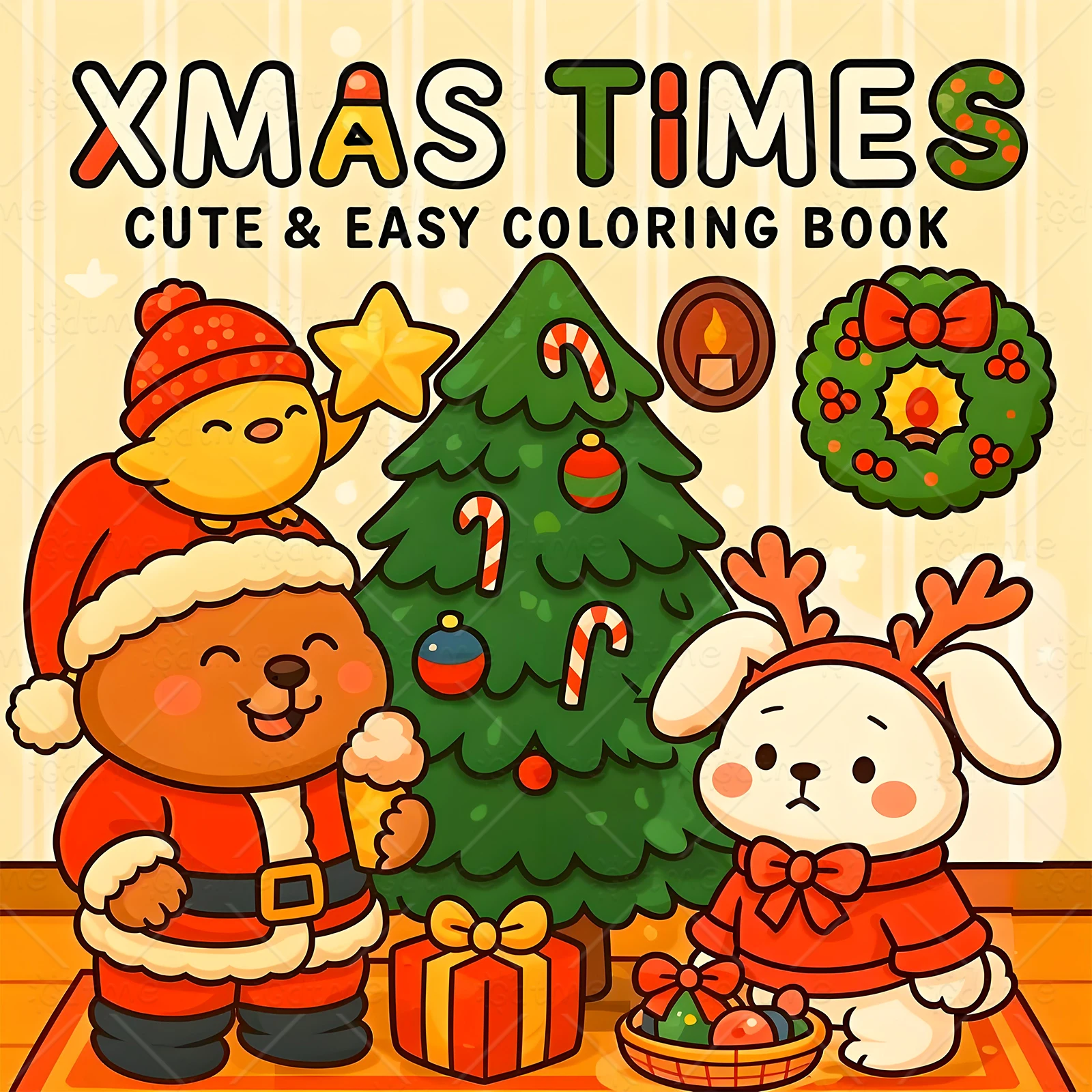 Xmas Times Cozy Christmas Coloring Book for Adults Anti Anxiety Stress Relief Art Activity Book Perfect Gift for Relaxation