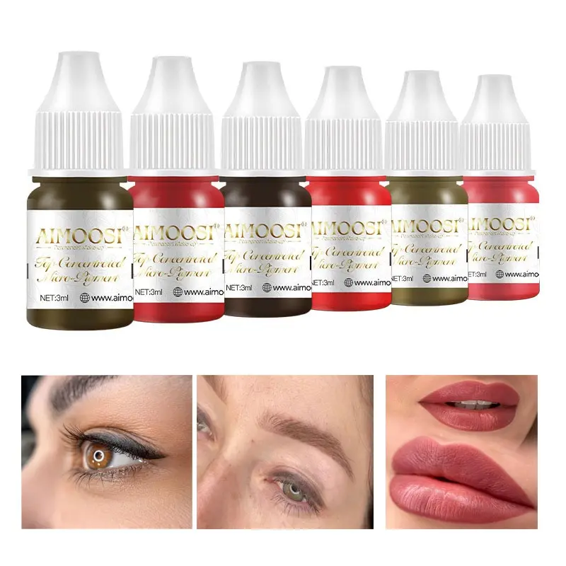 

AIMOOSI Professional 3ML Lip Semi-Permanent Pigment Organic Plant Fine Soft Nano Molecule High Retention Tattoo Beauty Supplies