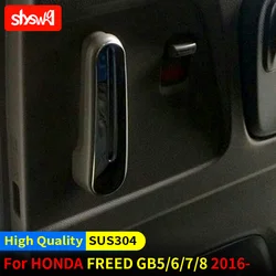 Fit For HONDA FREED GB5 GB6 GB7 gb8 2016 Inner Door Handle Trim Cover  ( Second Row ) Interior Panel Stainless Steel Accessories