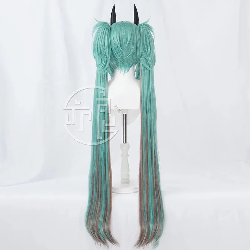 NewLittle Raccoon Rascal 2023 Parrucca Cosplay Parrucca Rascal 100 cm Lunga Due Codini Parrucca Cosplay con Corna Headwear2025