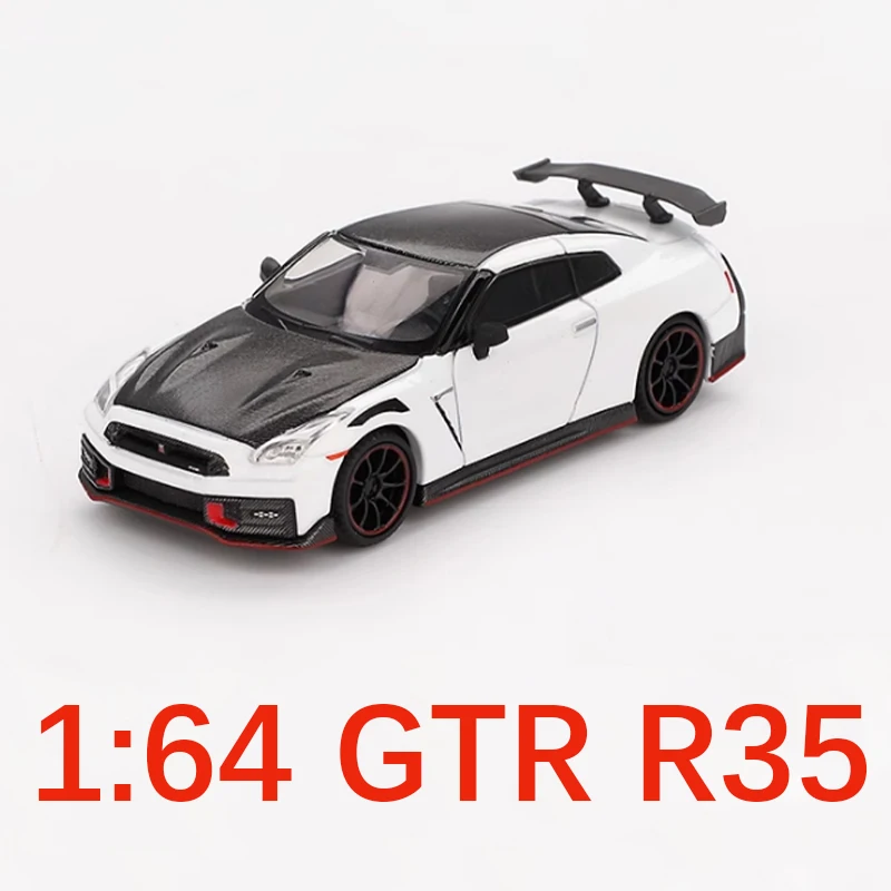 

Литой под давлением оригинальный масштаб 1:64 GTR R35 модель из сплава, имитация классического украшения, хобби, сувениры, коллекция подарков, статический дисплей