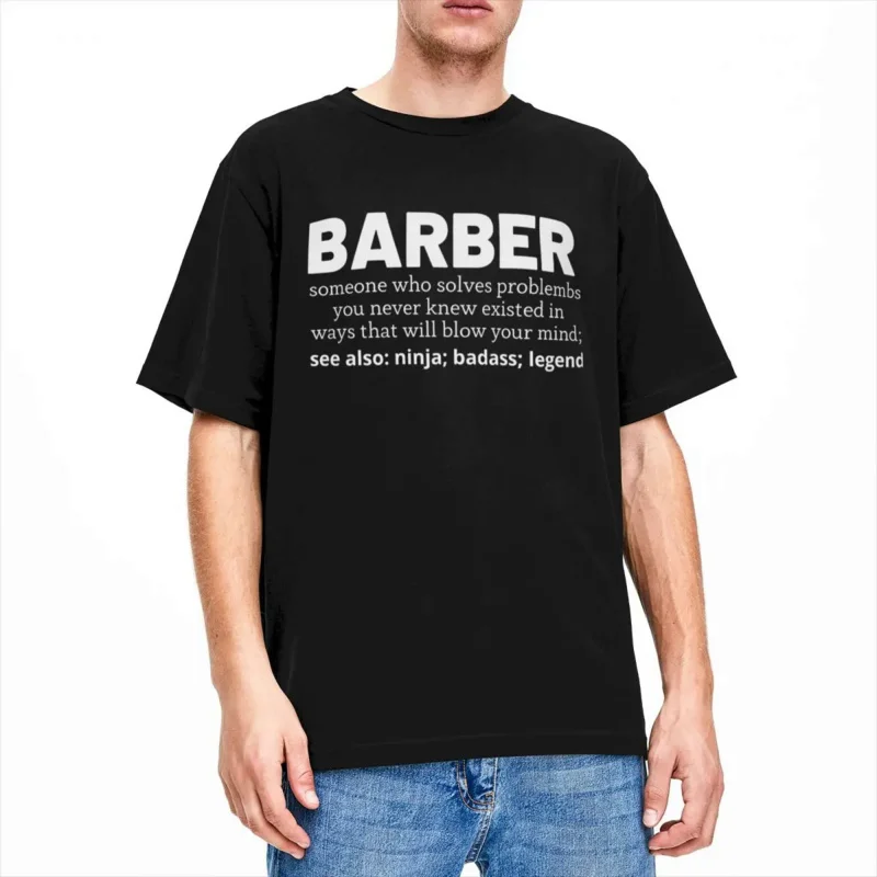 Haircut Barber T shirt merch men women pure cotton awesome hairdresser T-shirt short sleeve clothes unique