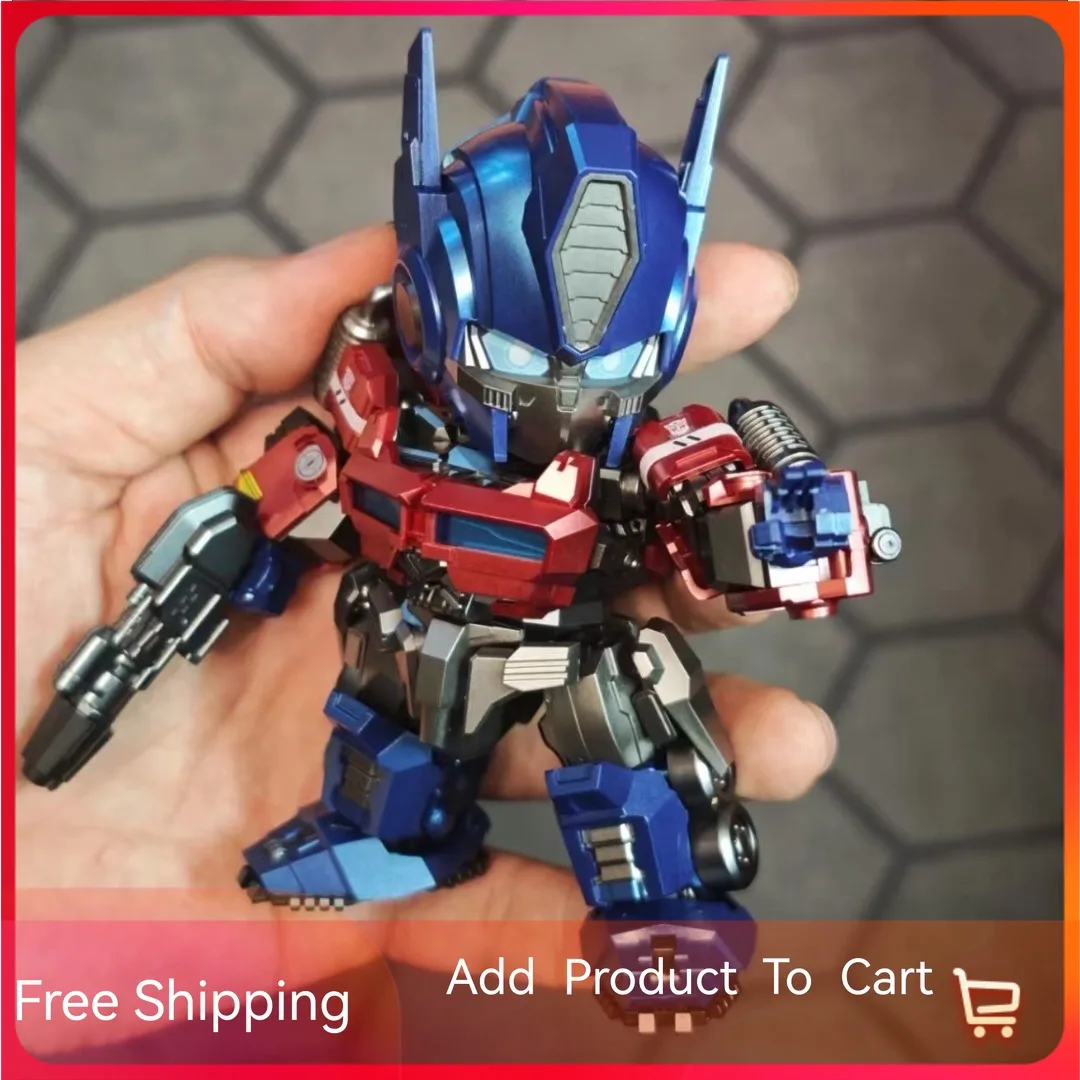 

48 Hours Shipping Transformed Toys Q Version OP Prime Gaiden Glue-free Movable Assembly Model Non-Deformable Action Figure Gift