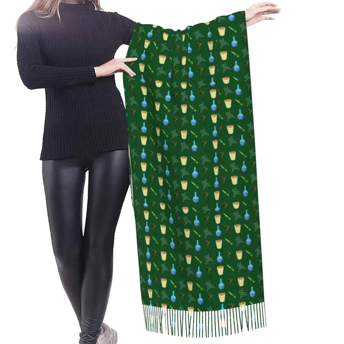 Stylish  Pattern Tassel Scarf Women Winter Warm Shawls Wraps Female Walter White Fashion Versatile Gift Scarves