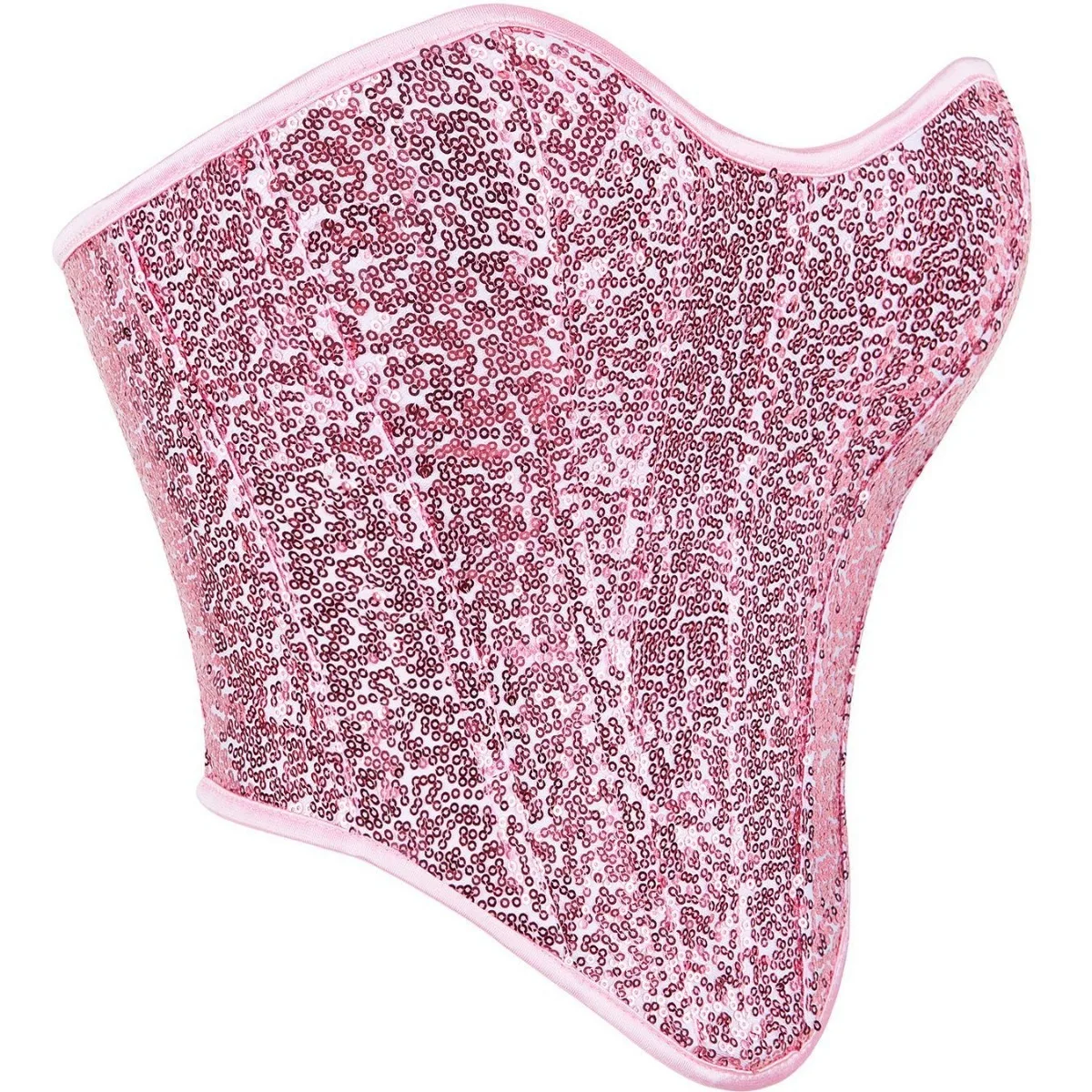 جديد الوردي الترتر السيدات صديرية دائرية المرأة iny بلوزة الربيع الصيف الخريف موسم البوليستر النسيج الجسم الملابس الداخلية