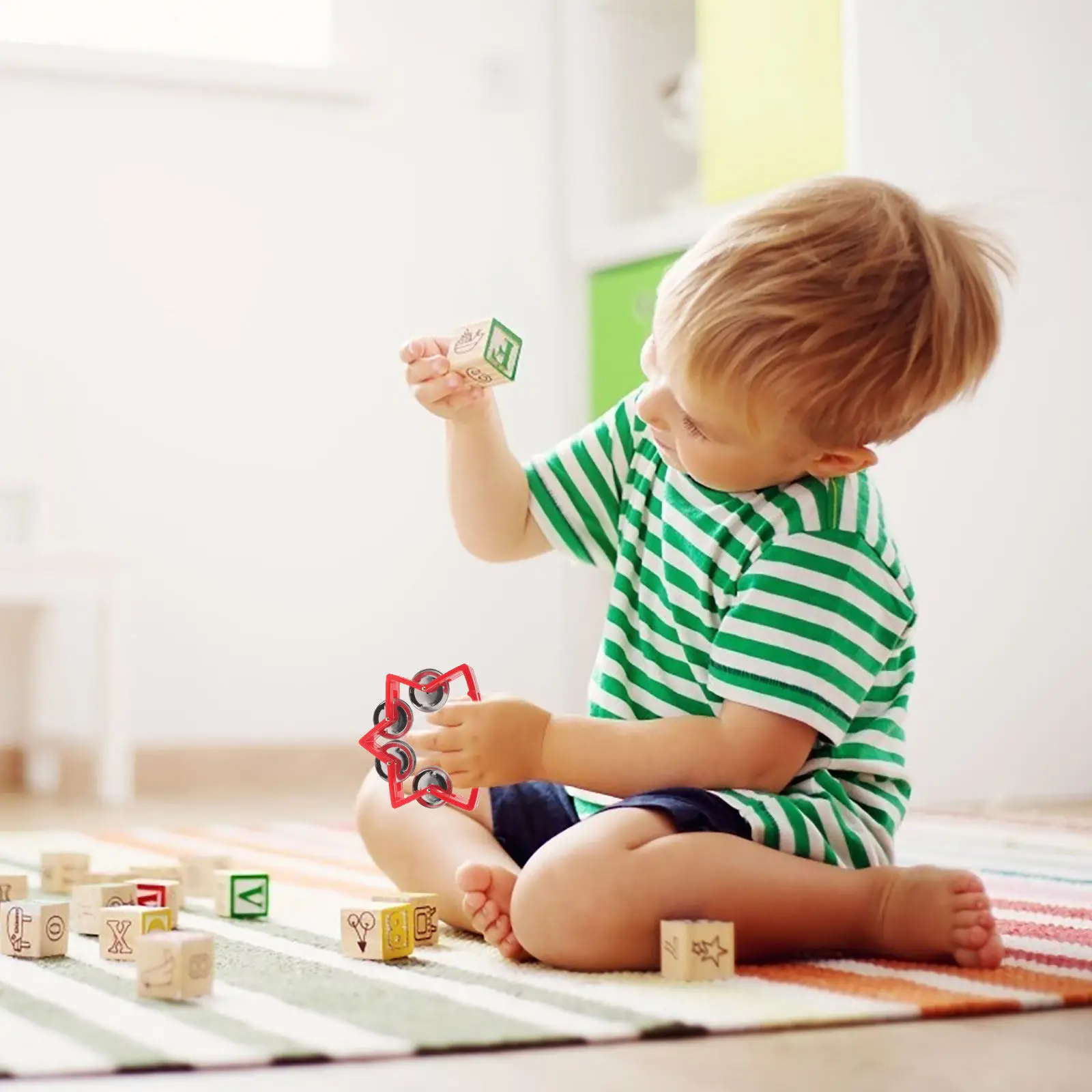 

Handheld Music Educational Bell Early Learning Percussion Instrument for Kids Parent Child Interaction Fun Small Music Bells