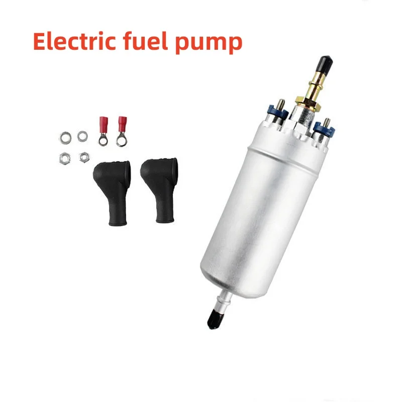 

External High-Pressure Fuel Pump Fuel Injection 12V Aluminum Alloy 0580464075 150L/H 8MM Inlet/Outlet 21CM Length