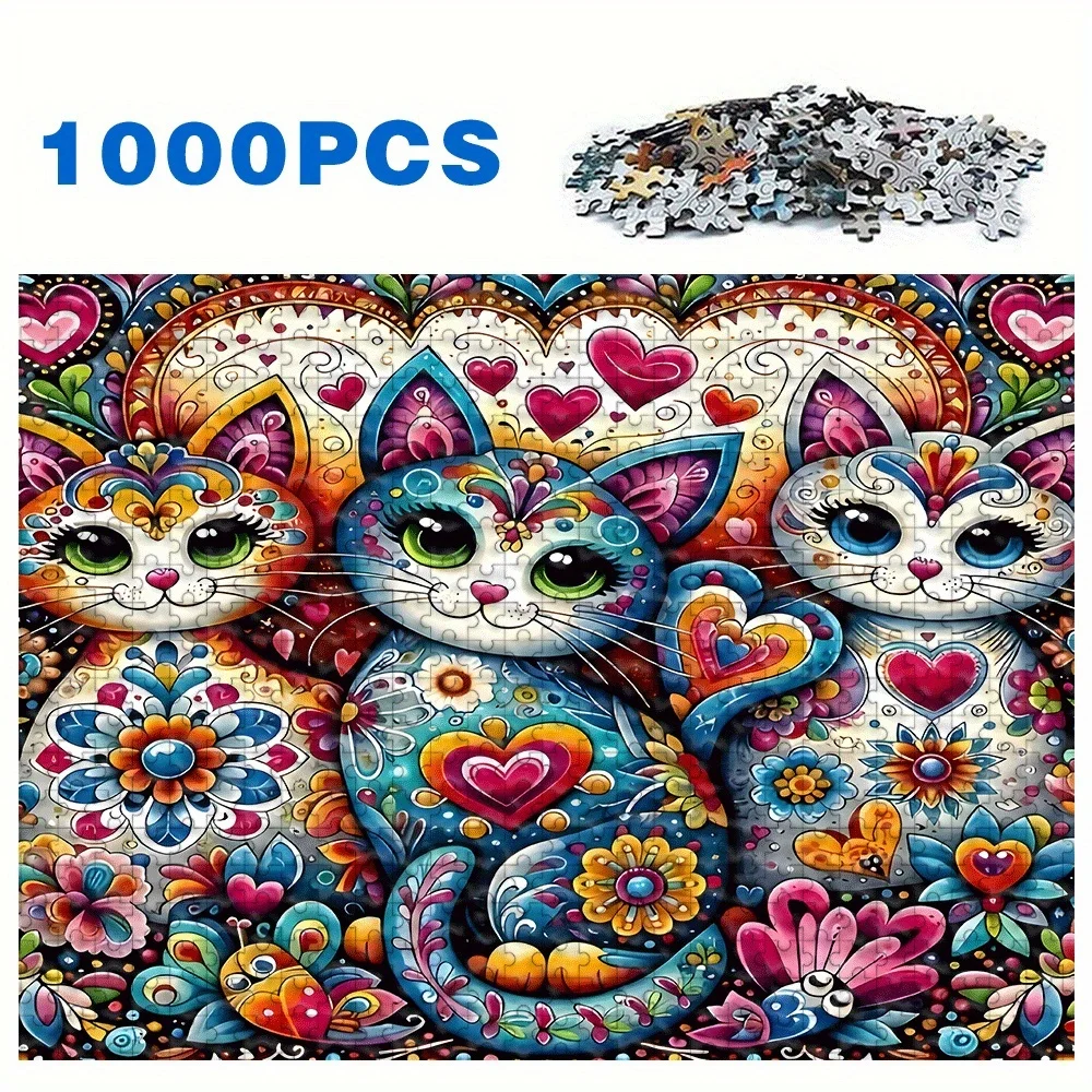 500/1000 قطعة لغز للكبار، جودة عالية، لعبة عائلية ممتعة ومريحة، مثالية لأعياد الميلاد وعيد الميلاد والهالوين والهدايا، الأفضل