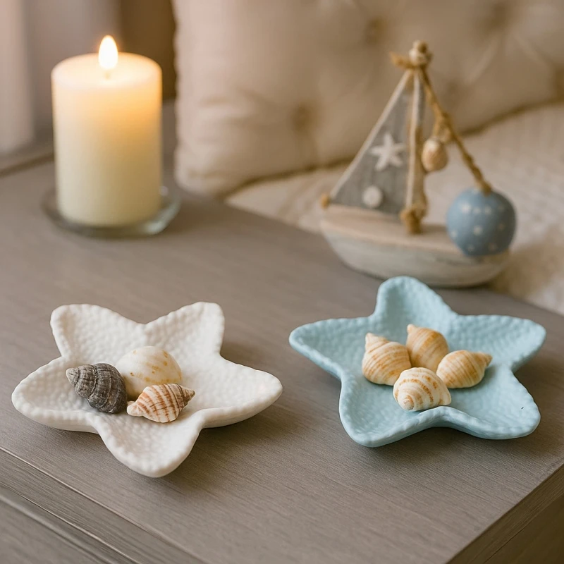 

Поднос для хранения гипса в форме ракушки морской звезды, силиконовая форма, несуда для демонстрации цементной штукатурки, тарелка, формы для украшения дома