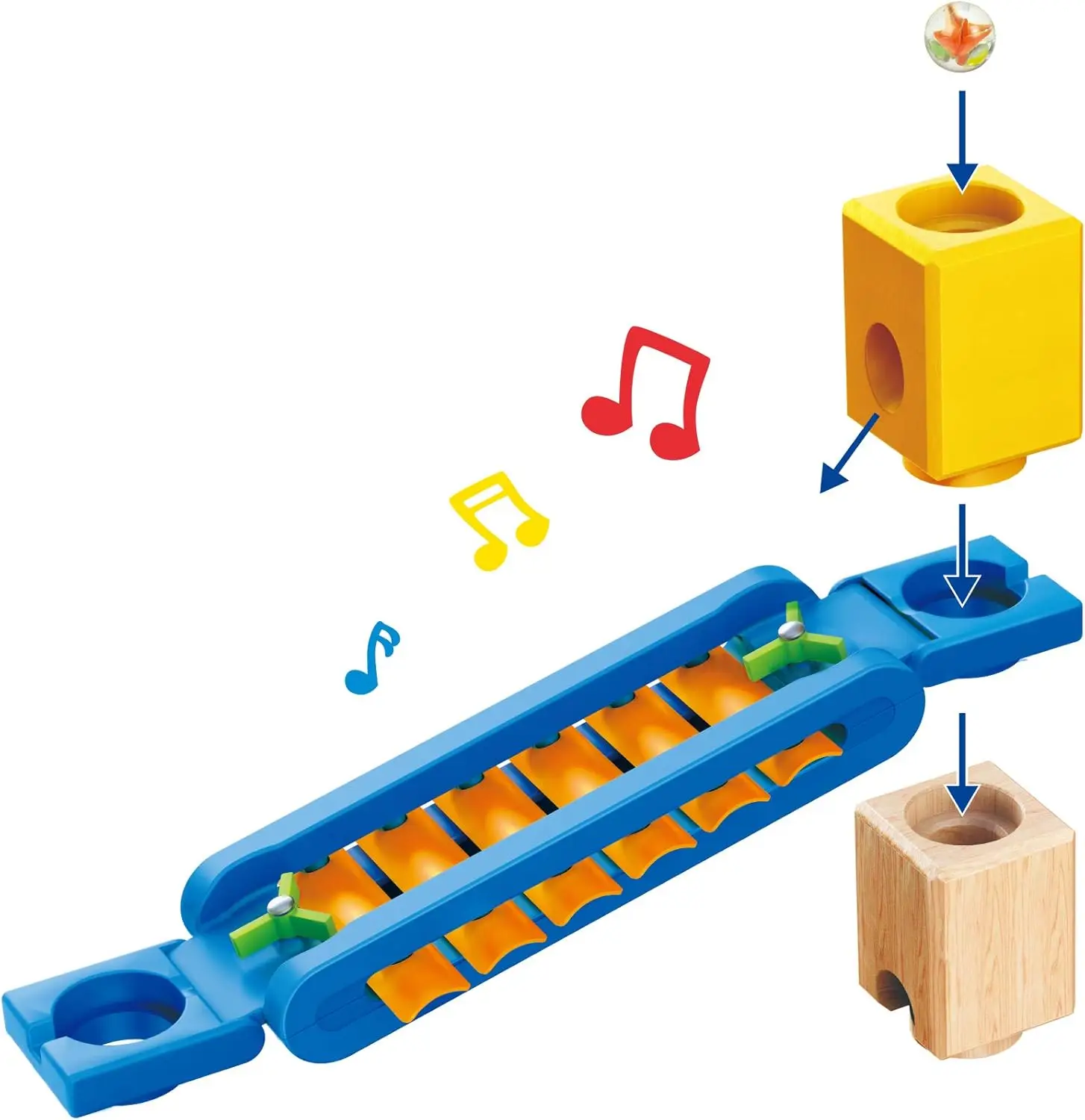 Wooden Quadrilla Super Spirals Marble Run STEM Toy for Kids 4+ Years