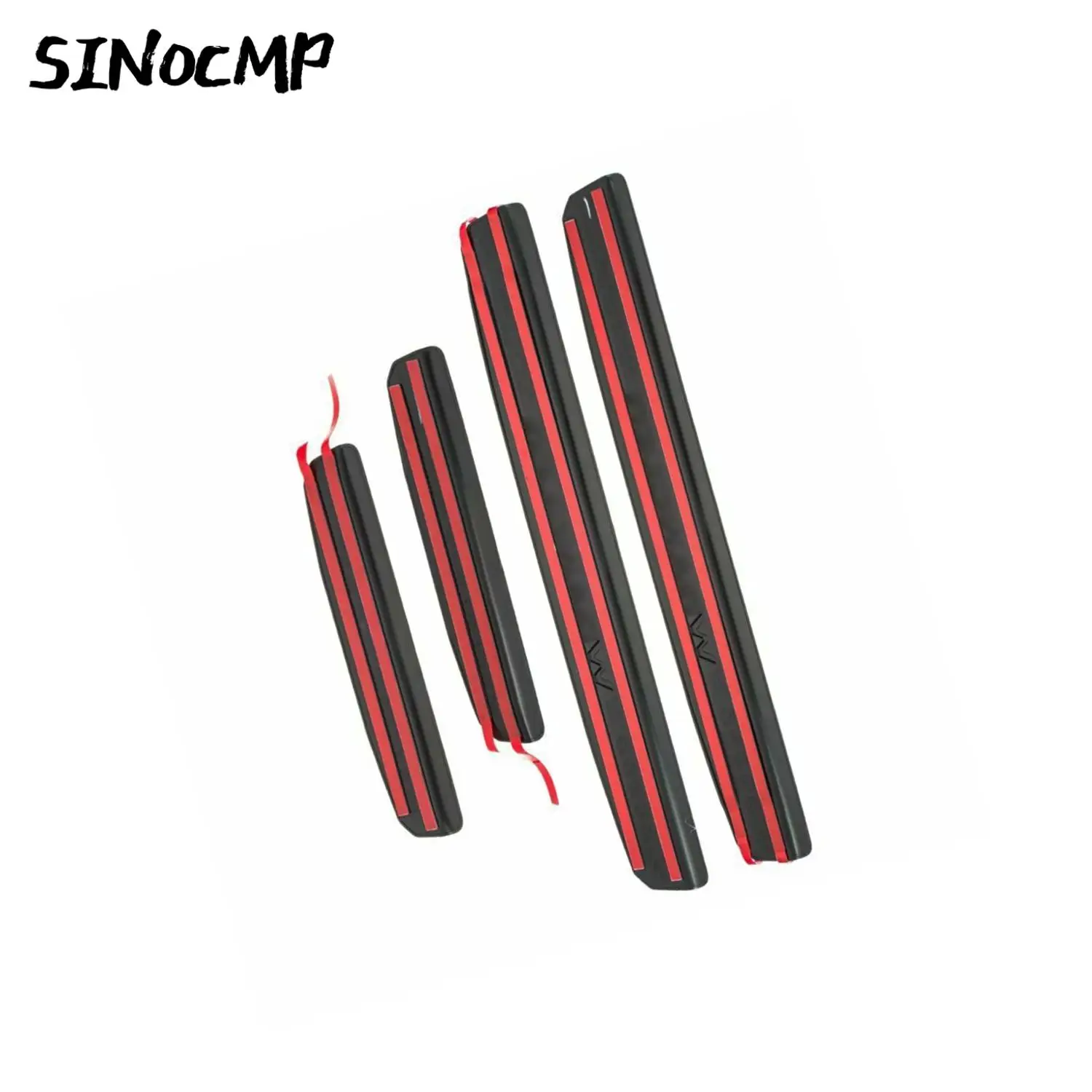 

4 шт. новые OEM 4-дверные черные формованные накладки на пороги для 18-23 JEEP WRANGLER JL резиновая пороговая полоса с логотипом автомобильные детали