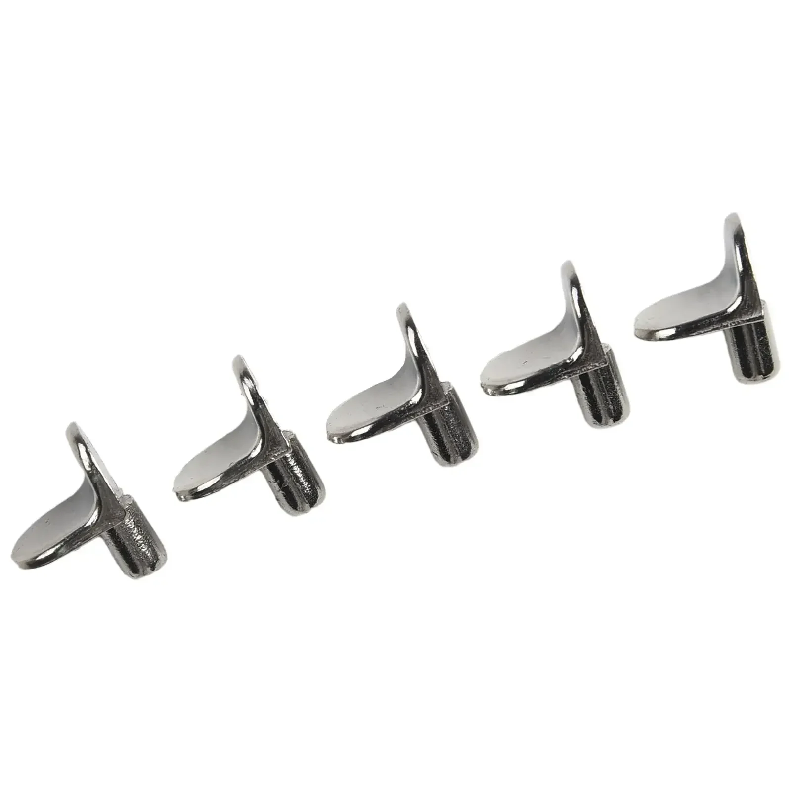 20x Shelf Support Studs Pegs Pins Plugs 5mm L-Shaped Cabinet Bracket Silver Versatile Application Zinc Alloy Shelf Pins