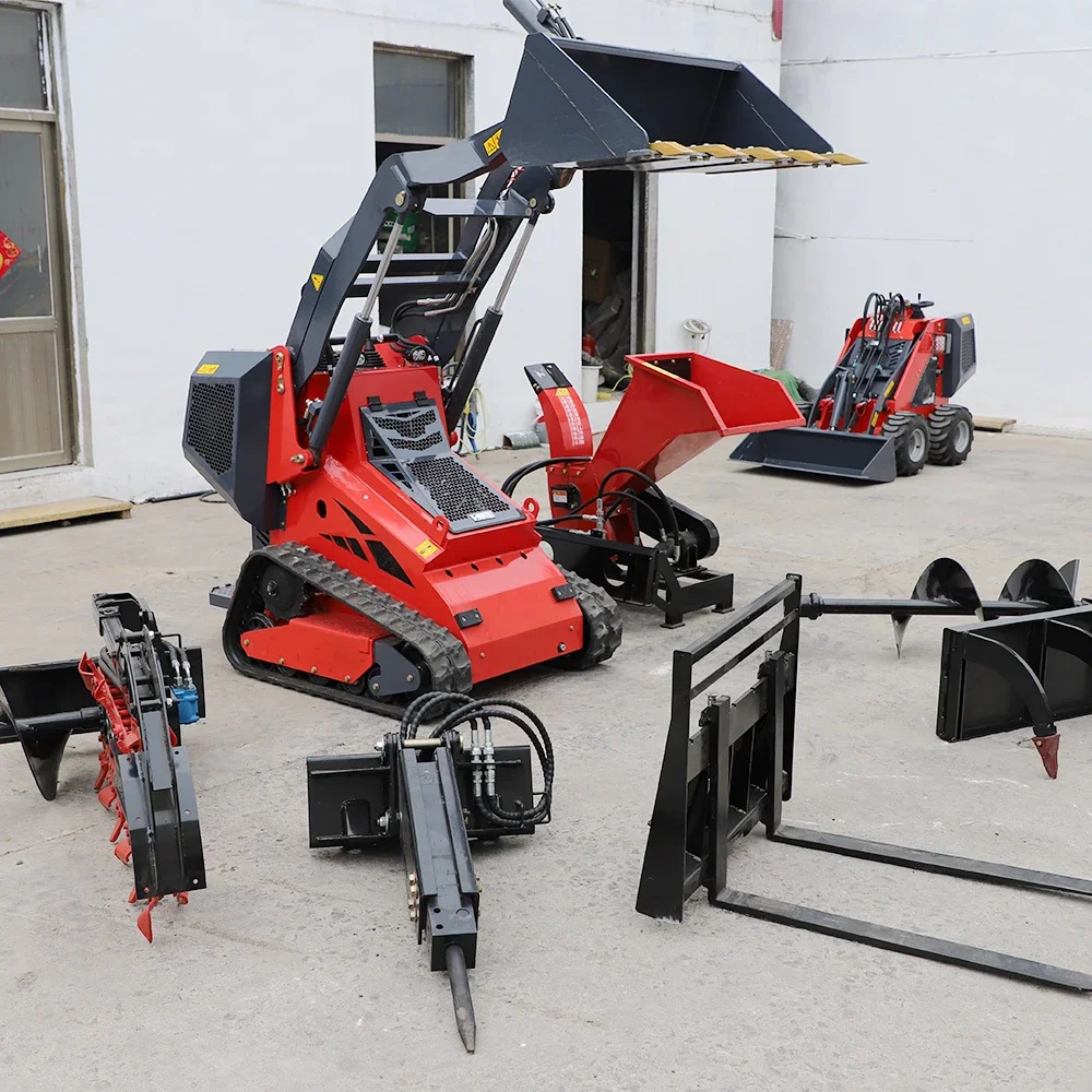 # Hot Sales Mini Crawler Compact Skid Steer Loader China High Quality 23hp Mini Skid Steer Loader With Attachment