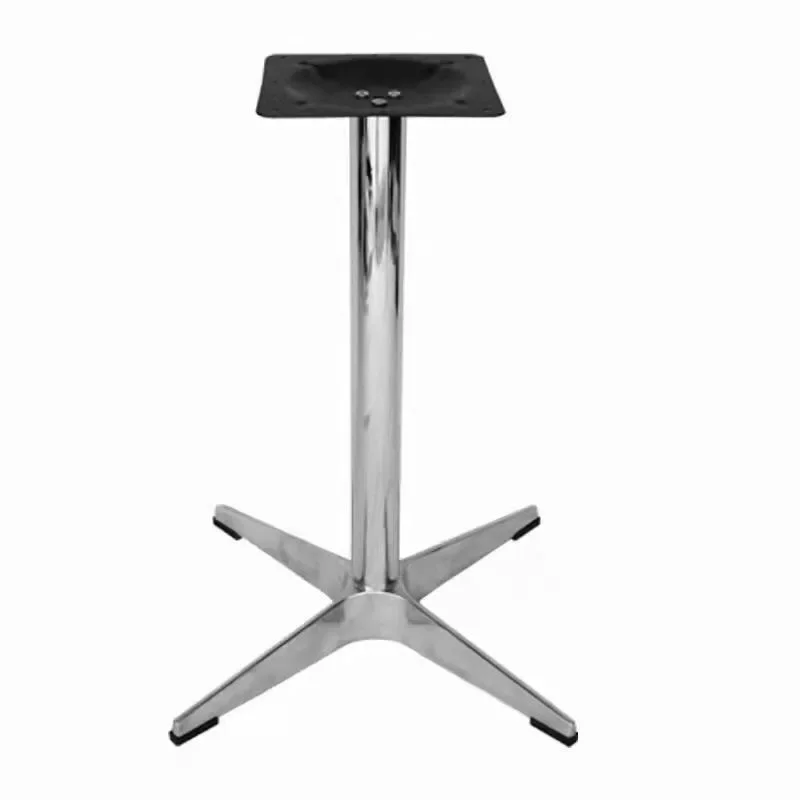 Aluminum alloy brushed silver four-claw dining table foot X-shaped tablebase Alloytable leg bracket Cross diningtable footsh