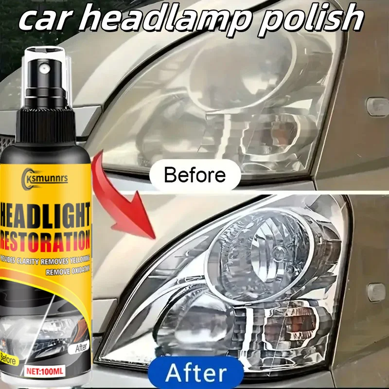 100ml Headlight Restorer for Auto - Powerful Repair & Polishing, Simple Operation, Restores Clarity Fast