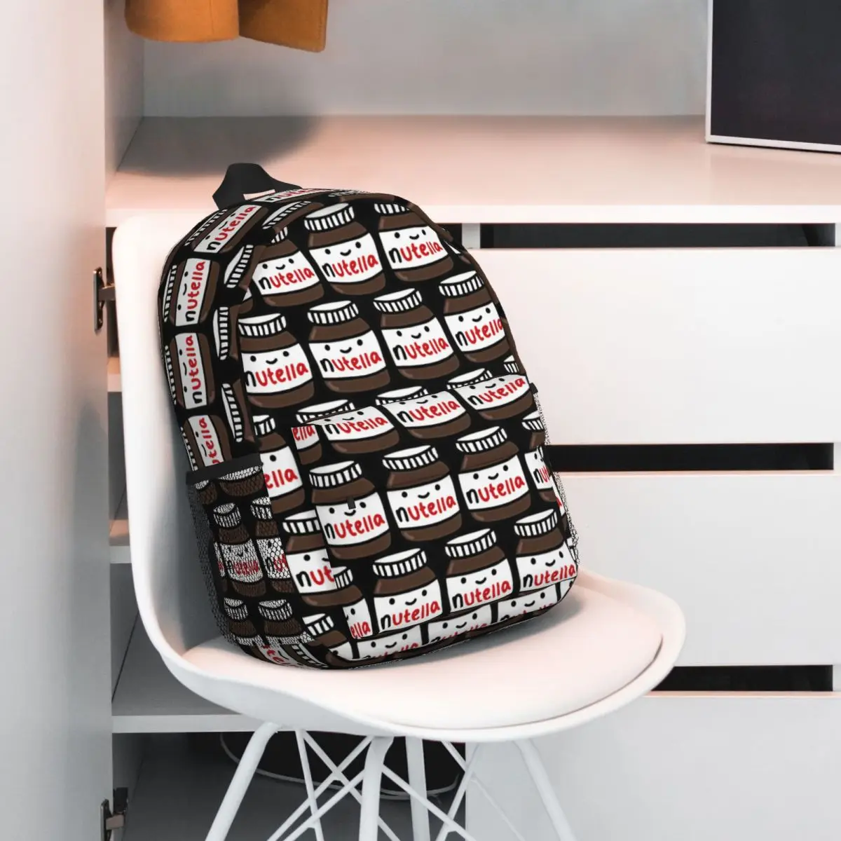 Chocolate Cream Nutella Backpack Student BookBag Kids School Bag Laptop Shoulder Bags for Men Women