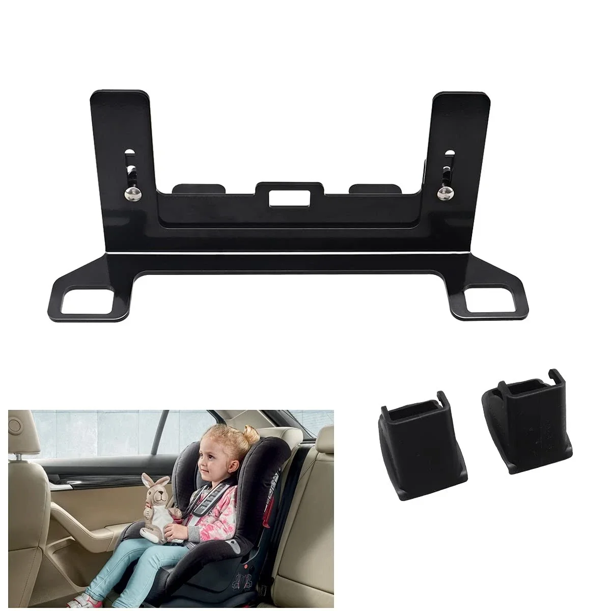 

HOMEFISH Universal Steel ISOFIX Car Safety Seat Mount Bracket Seat Belt Connector Latch for Car Accessories