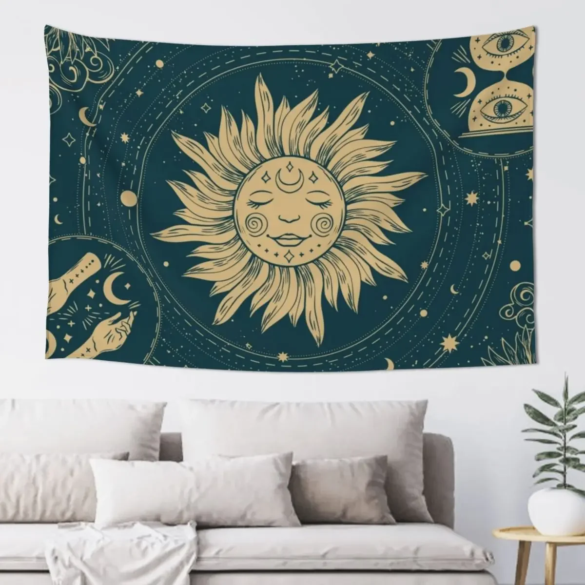 

mystical sun Tapestry Art Mural Room Decorations Home Decor Accessories Wall Carpet Tapestry