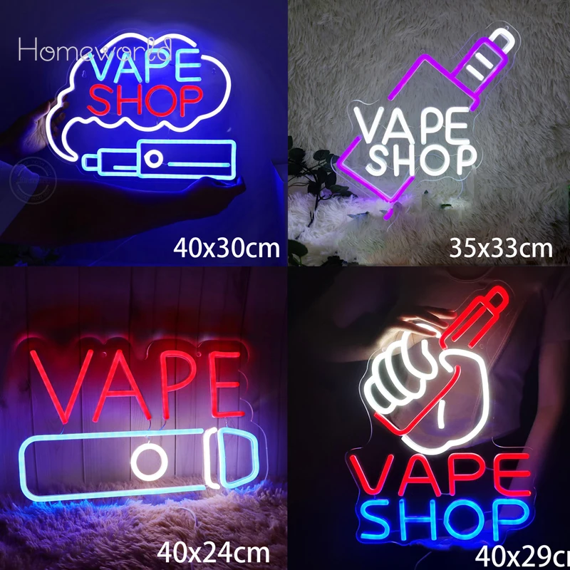 

VAPE Shop Neon Sign for Smoke Shop LED Light Up E-cigar Business Store Sign Logo Wall Decor Birthday Christmas Gift
