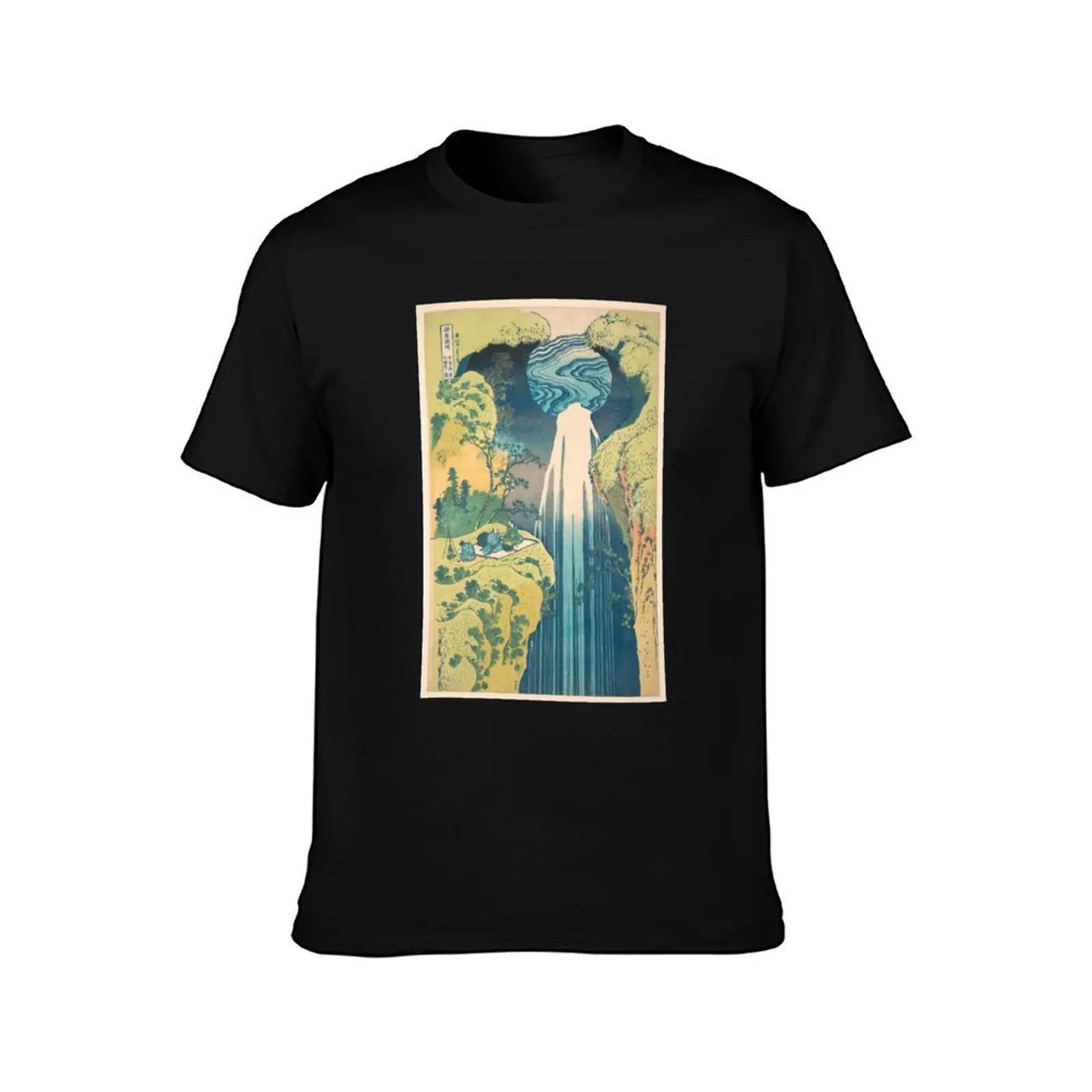 katsushika hokusai (1760-1849) vintage Japanese T-Shirt Basic Plain Short Sleeve Crew Neck Tee