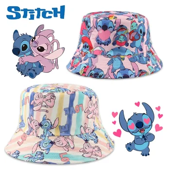 Disney Stitch Zomer Zonnehoed Mode Cartoon Emmer Hoed voor Jongens Meisjes Bob Panama Kinderstrand Reizen UV-bescherming Hoed Cadeau