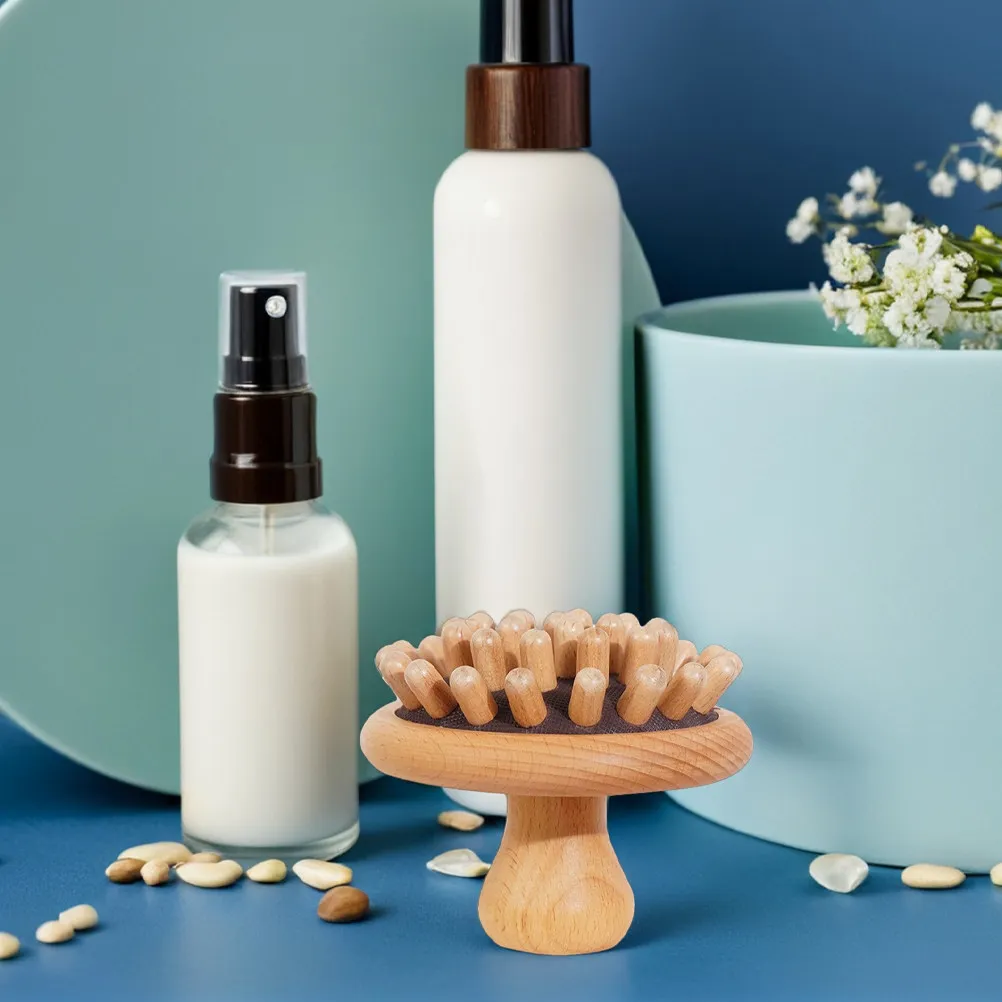 Wooden Scalp Massager Comb Air-Cushioned Design for Effective Head Massage Portable Wide Tooth Brush for Men and Women