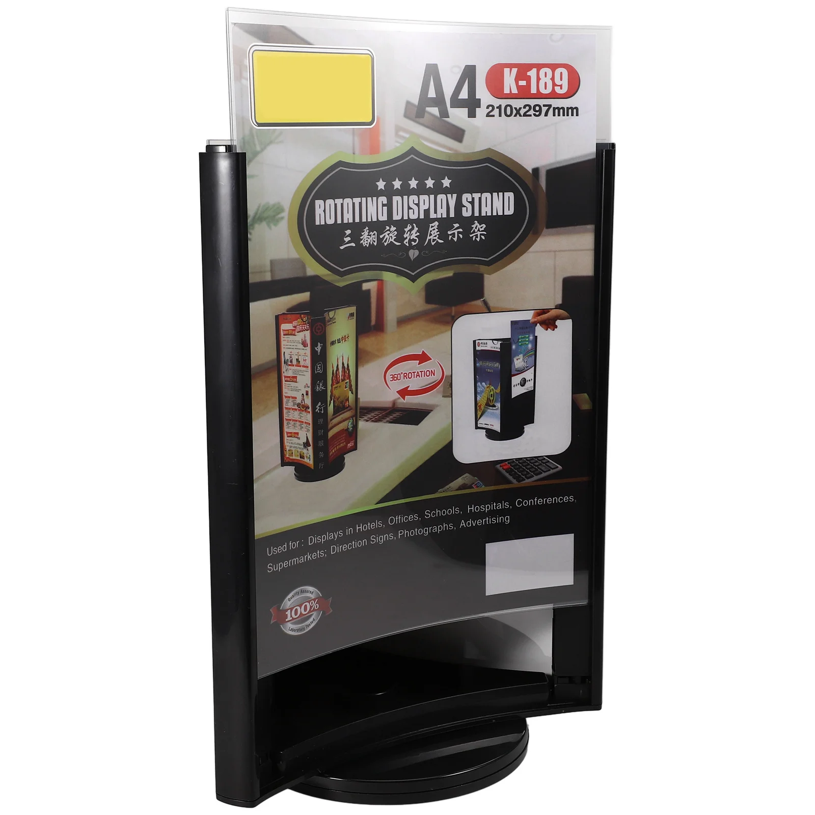 حامل القائمة الدوارة الاكريليك منضدية عرض موقف لمطعم الزفاف متعدد الجانبين علامة الأسعار حامل القائمة مكتب عمودي