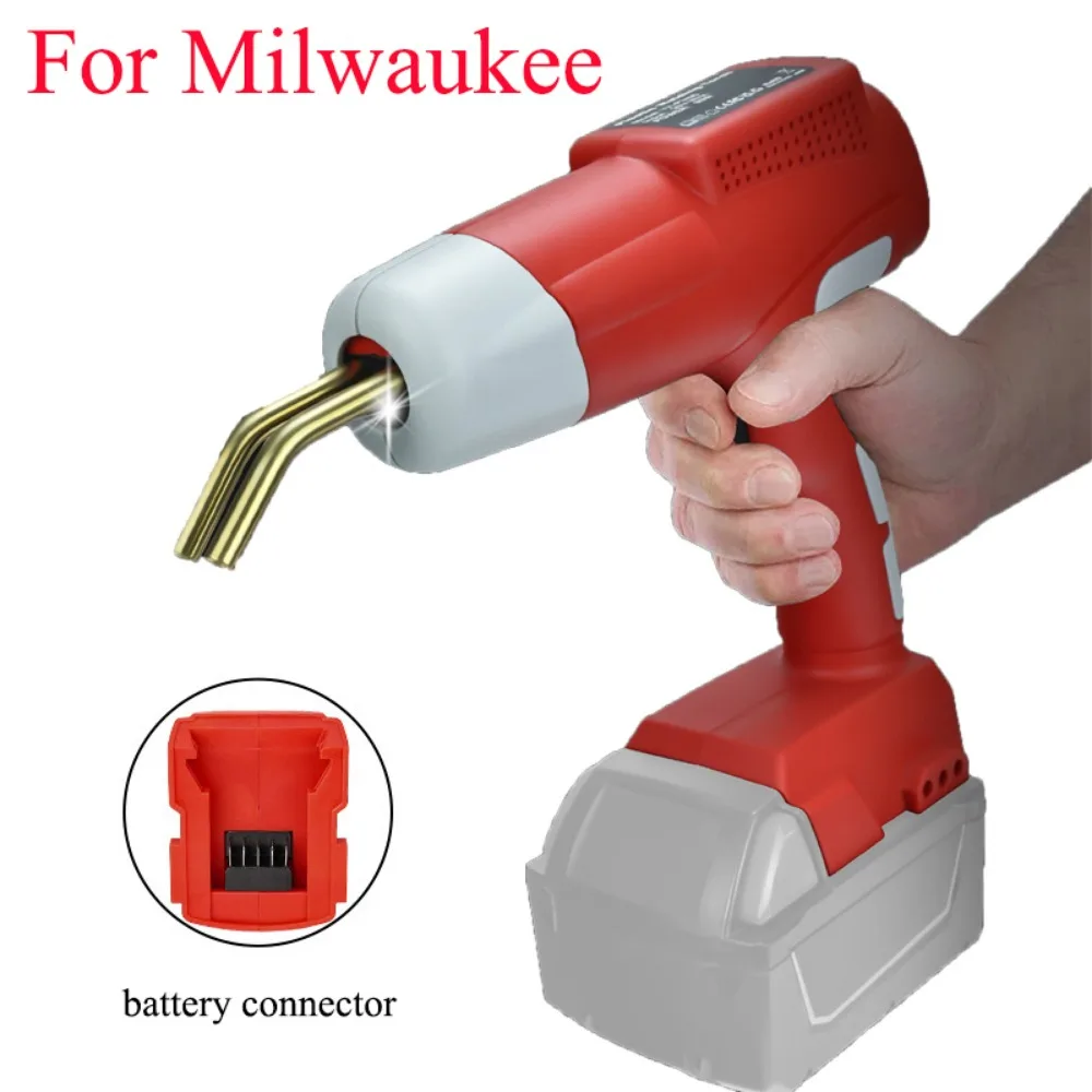 

80W Cordless Hot Nailer Plastic Welder with LED Light for Milwaukee 18V Li-ion Battery for Car Bumpers and Other Plastic Repairs
