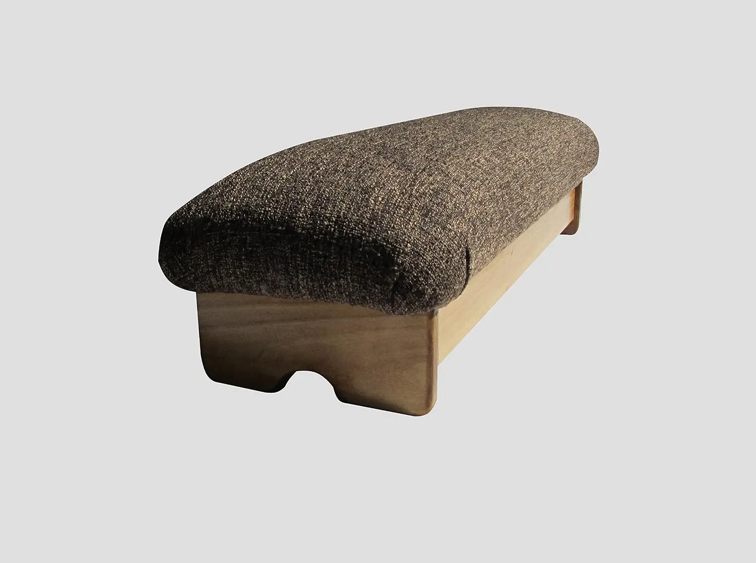 Padded Foot Stool Maple Wood 7 Inch Tall Bedside Living Room Bedroom Cocoa Brown, Customized