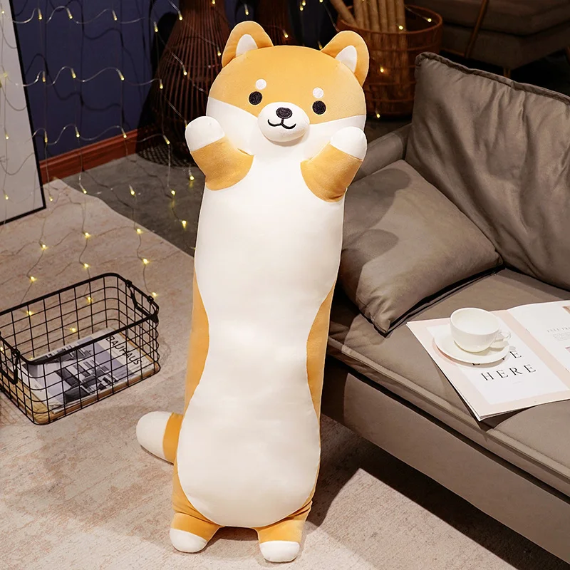 

130cm Giant Long Shiba Inu Dog Plush Toy Throw Pillow Stuffed Soft Animal Corgi Chai Cushion Kawaii Birthday Valentine Present